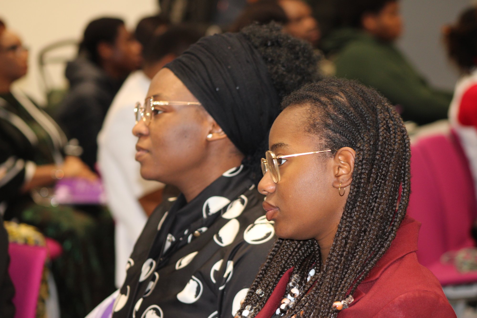 Young women listening